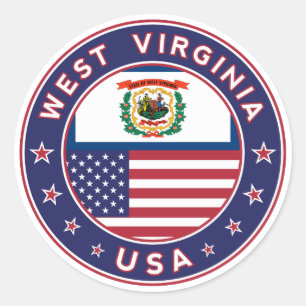 West Virginia Classic Round Sticker