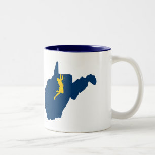 West Virginia Climbing Two-Tone Coffee Mug