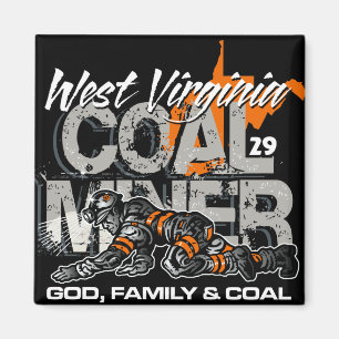 WEST VIRGINIA COAL MINER MAGNET