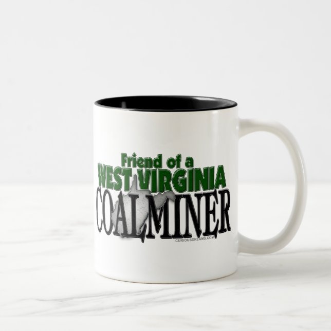 West Virginia Coalminer Two-Tone Coffee Mug (Right)
