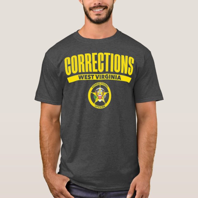 West Virginia Correctional Officer Thin Grey T-Shirt (Front)