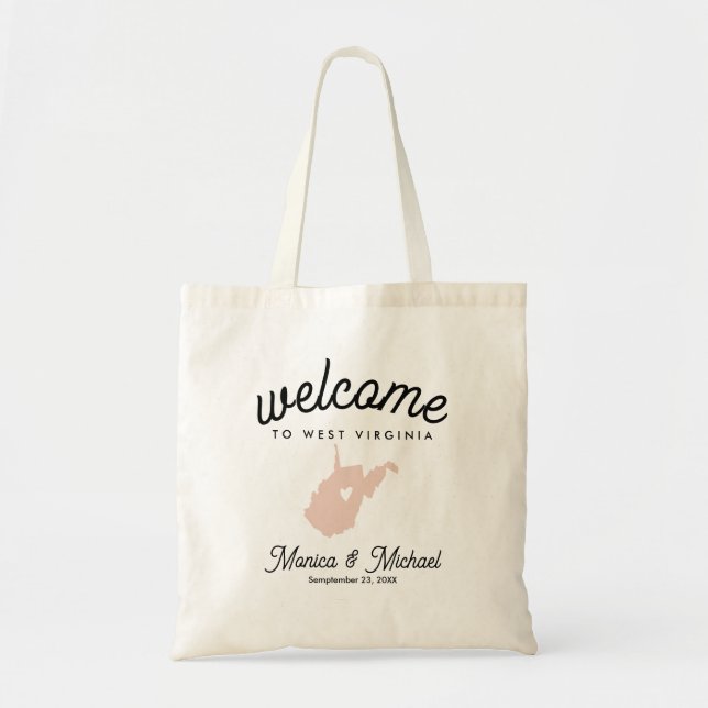 WEST VIRGINIA destination Wedding ANY COLOR   Tote Bag (Front)
