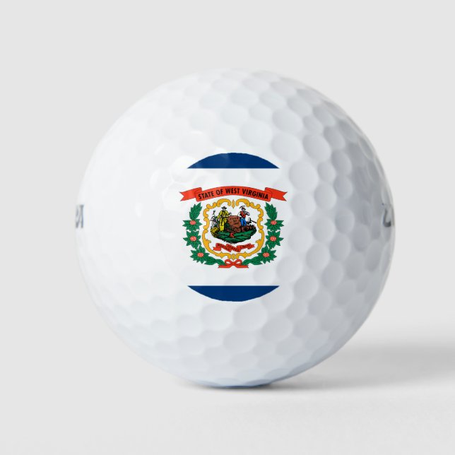 West Virginia flag, American state flag Golf Balls (Front)
