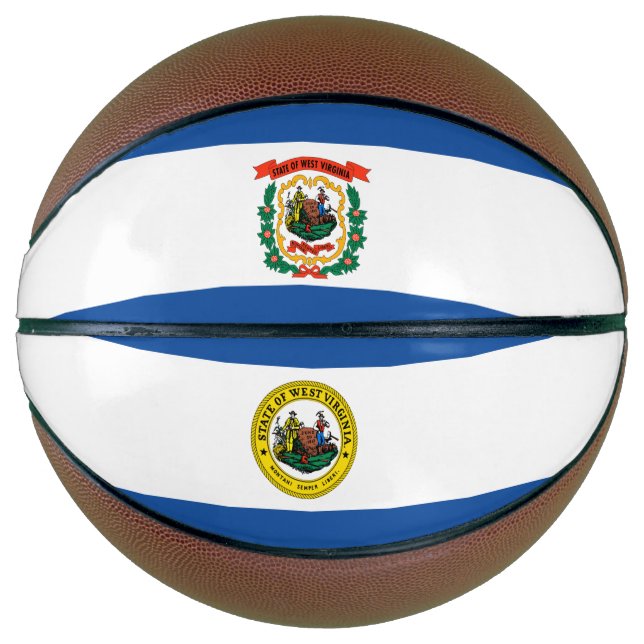 West Virginia flag Basketball (Front)