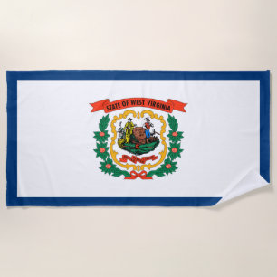 West Virginia flag Beach Towel