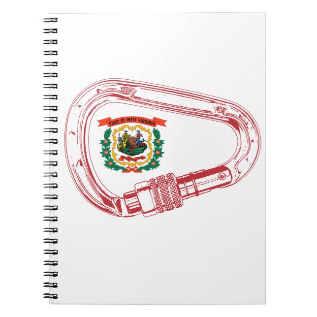 West Virginia Flag Climbing Carabiner Notebook (Front)