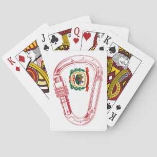 West Virginia Flag Climbing Carabiner Playing Cards