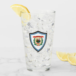 West Virginia flag Glass