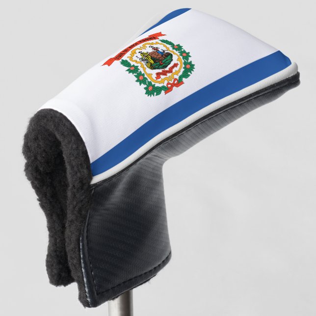 West Virginia flag Golf Head Cover (3/4 Front)