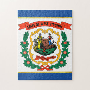 West Virginia flag Jigsaw Puzzle