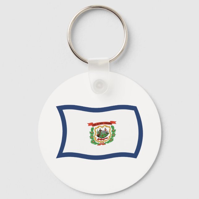 West Virginia Flag Keychain (Front)