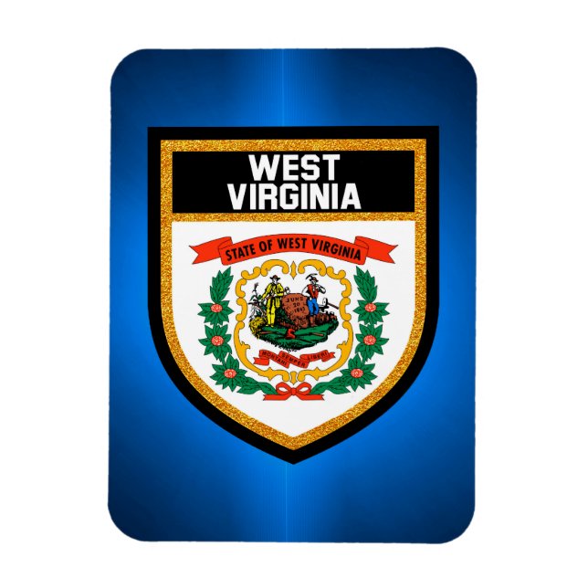 West Virginia Flag Magnet (Vertical)
