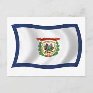 West Virginia Flag Postcard