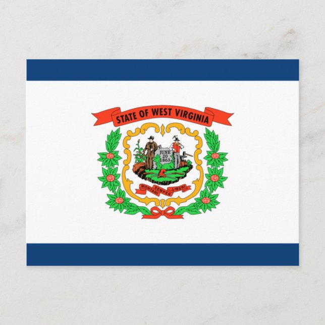 West Virginia Flag Postcard (Front)