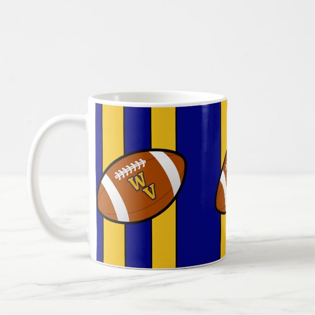 West Virginia Football Blue and Gold Pride Coffee Mug (Left)