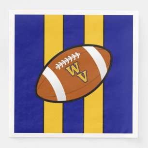 West Virginia Football Blue and Gold Pride Napkin