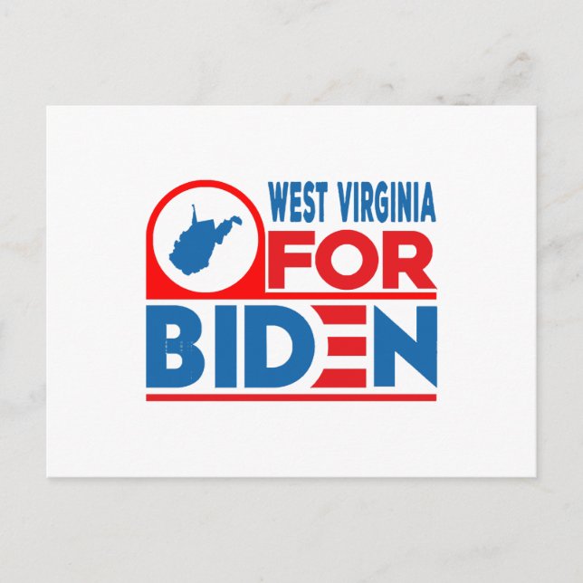WEST VIRGINIA For Biden Postcard (Front)