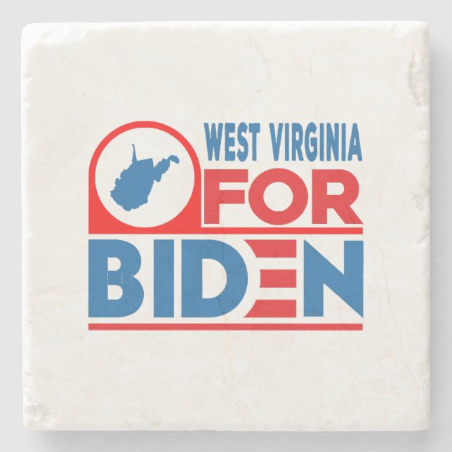 WEST VIRGINIA For Biden Stone Coaster (Front)