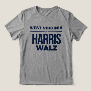 West Virginia for Harris Walz Tri-Blend Shirt
