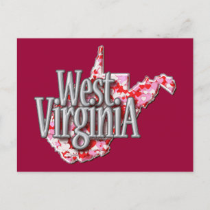 West Virginia Full of Hearts Postcard
