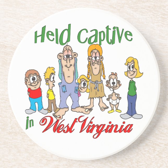 West Virginia Funny Trailer Park Sandstone Coaster (Front)