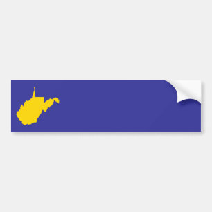 West Virginia Gold and Blue Bumper Sticker