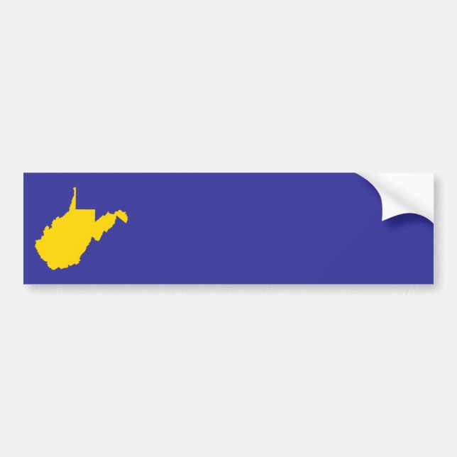 West Virginia Gold and Blue Bumper Sticker (Front)