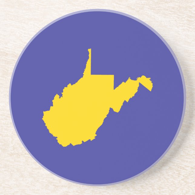 West Virginia Gold and Blue Coaster (Front)