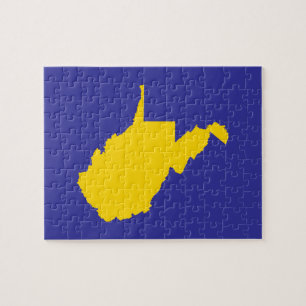 West Virginia Gold and Blue Jigsaw Puzzle