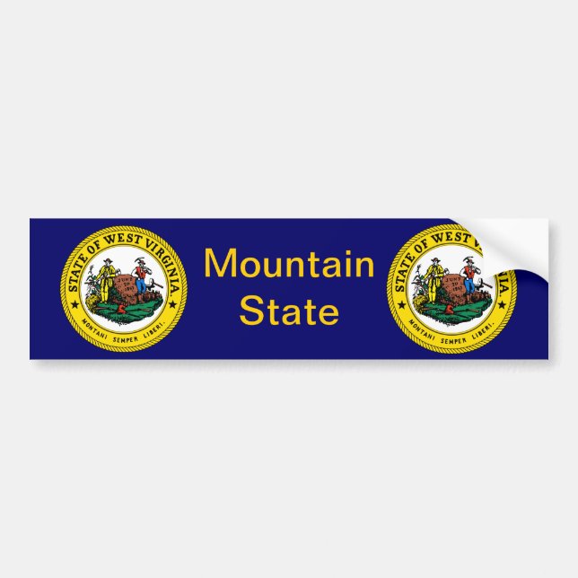 West Virginia Great Seal Bumper Sticker (Front)