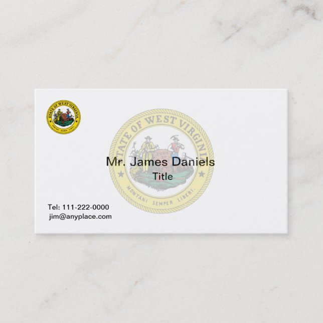 West Virginia Great Seal Business Card (Front)