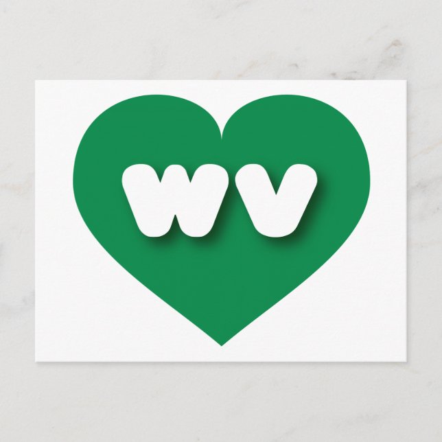 West Virginia green heart -  I love wv Postcard (Front)