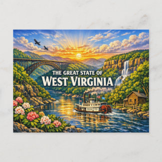 West Virginia Greetings Postcard