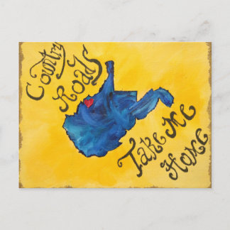 West Virginia Has My Heart Postcard