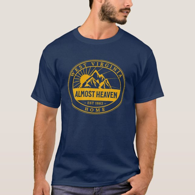 West Virginia Home 304 Almost Heaven Outdoors Vint T-Shirt (Front)