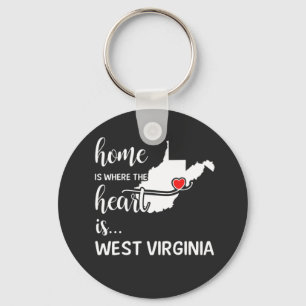 West Virginia home is where the heart is Key Ring