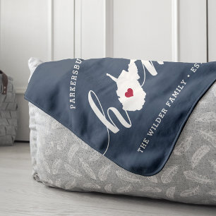 West Virginia Home State Personalized Sherpa Blanket