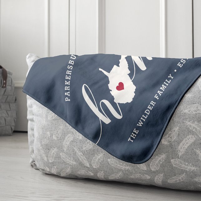 West Virginia Home State Personalized Sherpa Blanket (Creator Uploaded)