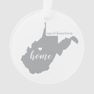 West Virginia Hometown Personalised Ornament