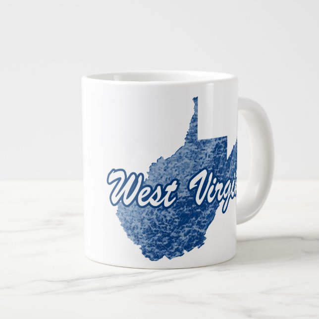 West Virginia Large Coffee Mug (Front Right)