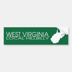 West Virginia Local Hillbilly, Marshall Colours Bumper Sticker