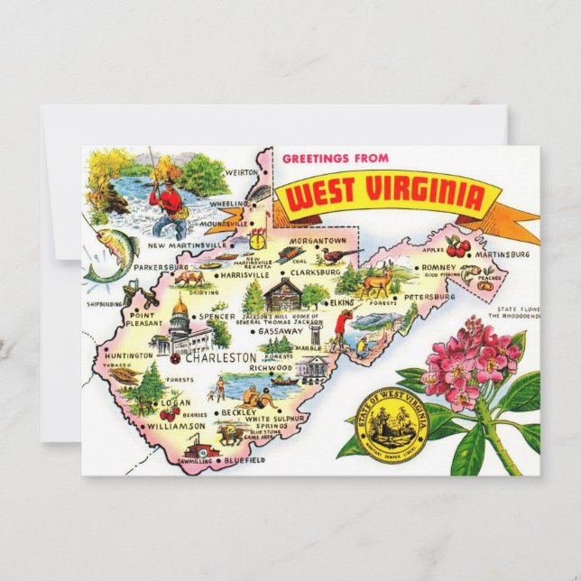West Virginia Map Moving Announcement (Front)