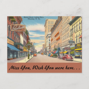 West Virginia, Market Street, Wheeling Postcard