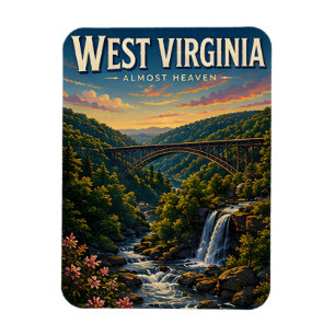 West Virginia Mountain Rivers Scenic Adventure Magnet