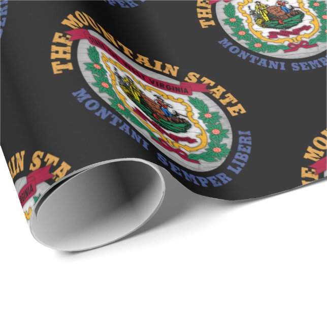 WEST VIRGINIA MOUNTAIN STATE FLAG WRAPPING PAPER (Roll Corner)