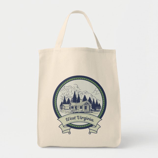 West Virginia Mountains Tote Bag (Front)