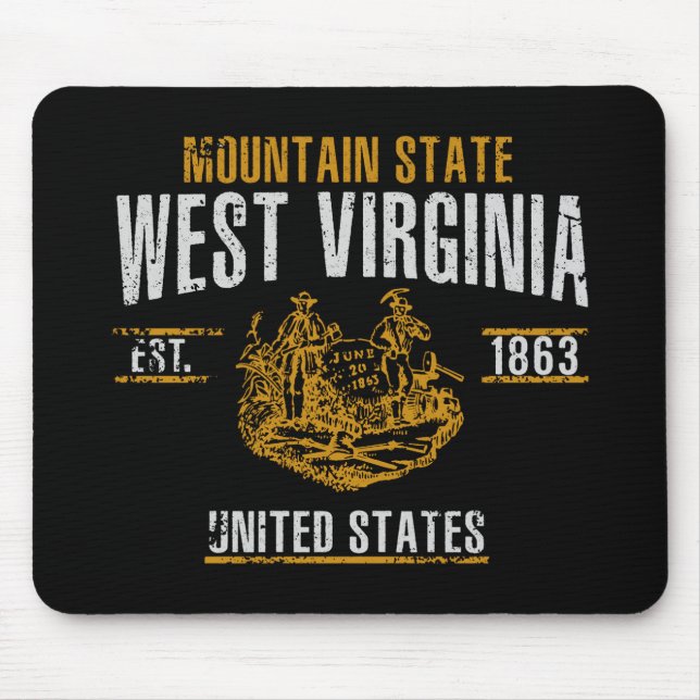 West Virginia Mouse Mat (Front)