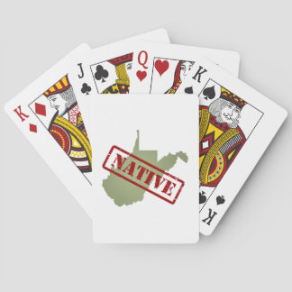 West Virginia Native with West Virginia Map Playing Cards