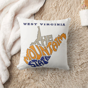 West Virginia Nickname Word Art Cushion