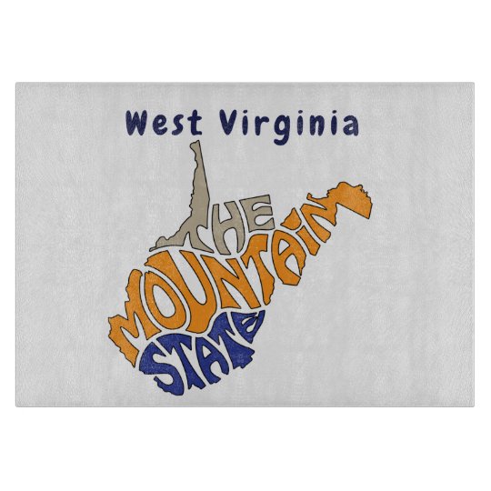 West Virginia Nickname Word Art Cutting Board Zazzle.co.uk